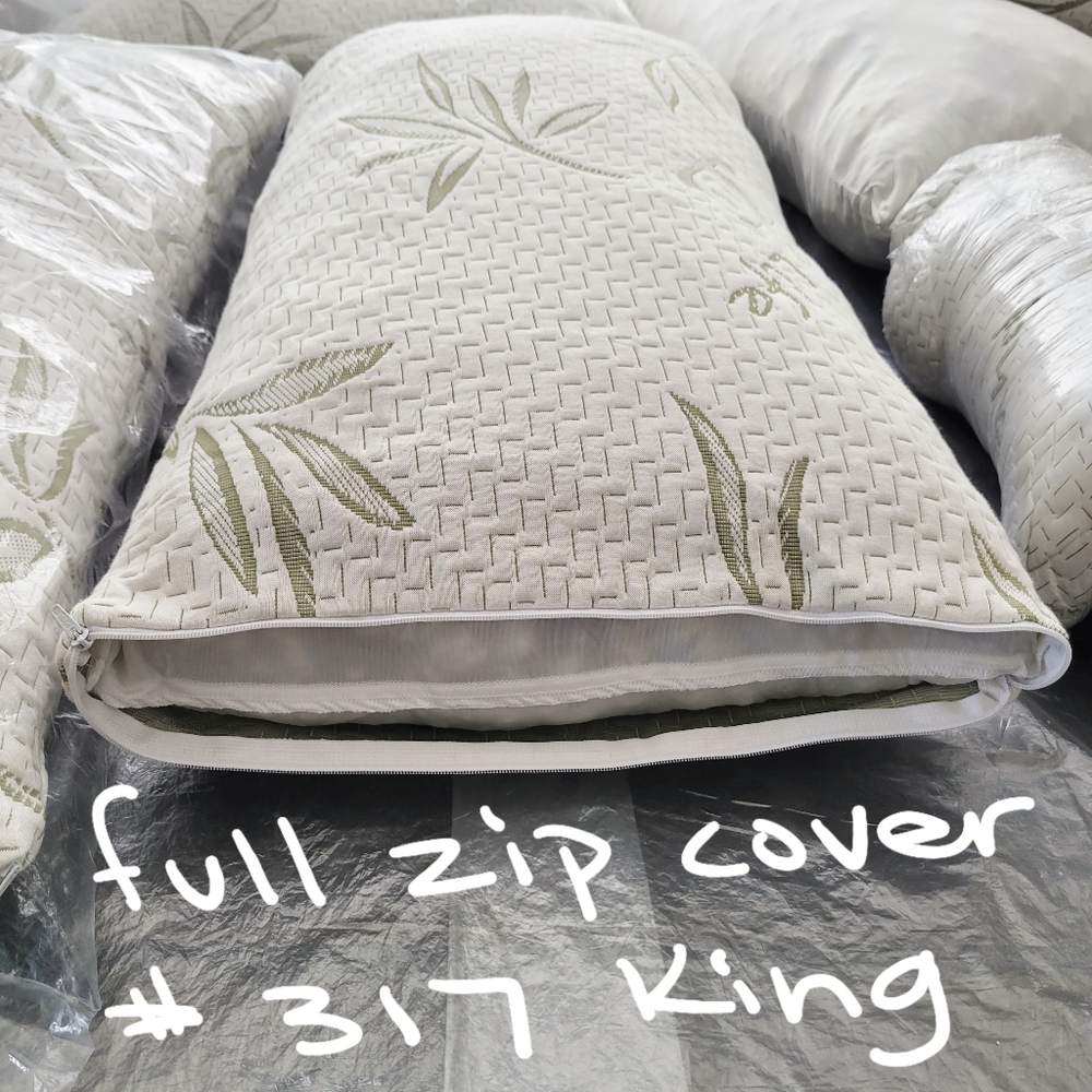 Bamboo #317 Pillow 7" Shredded Memory Foam Soft Removable Zip Cover - Picture 10 of 15